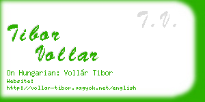 tibor vollar business card